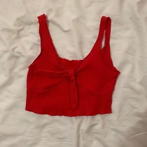 Red crop top